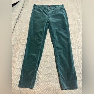 Talbots Green Velveteen Straight Petite pats sz.6P